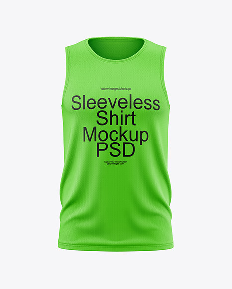 Men&#039;s Sleeveless Shirt Mockup - Front View