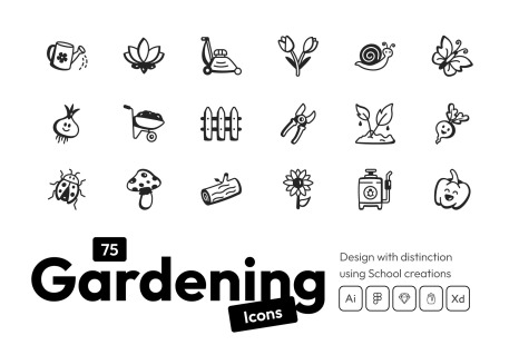 Garden Doodle Icon Collection