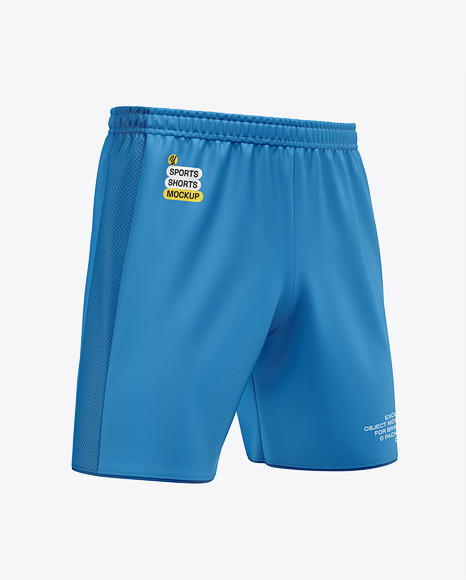 Sports Shorts Mockup with Mesh Side Panel