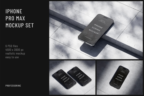 iPhone 15 Pro Max Mockup Set