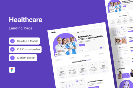 Meds - Healthcare Landing Page