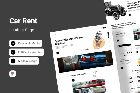 Heim - Car Rent Landing Page