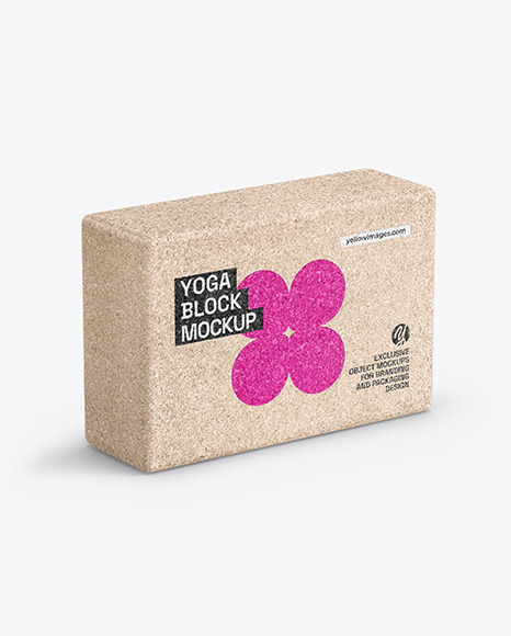 Cork Yoga Block Mockup