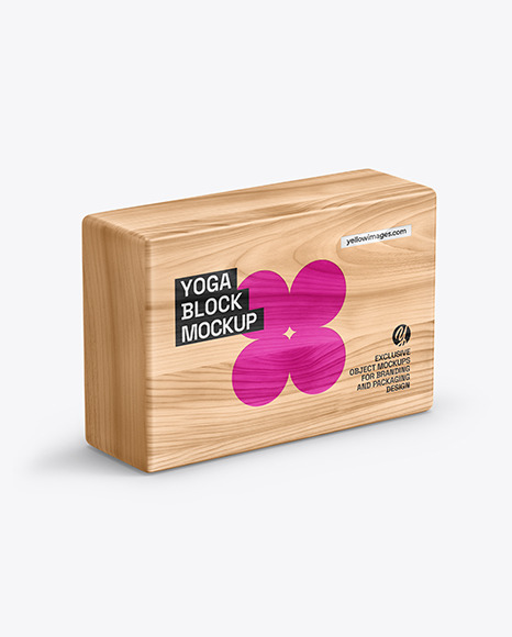 Wooden Yoga Block Mockup