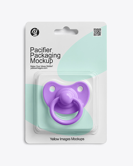 Blister Packaging with Rubber Pacifier Mockup