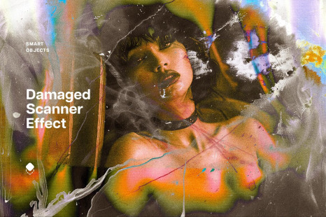 Damaged Scanner Photo Effect