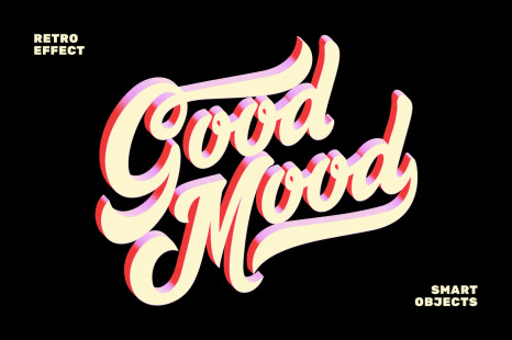 Vintage 3D Text &amp; Logo Effect