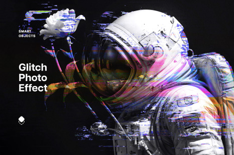 Glitch Displacement Photo Effect