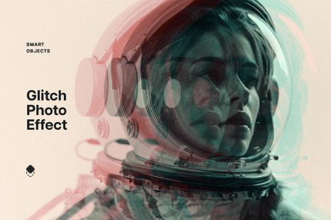 Anaglyph Glitch Photo Effect