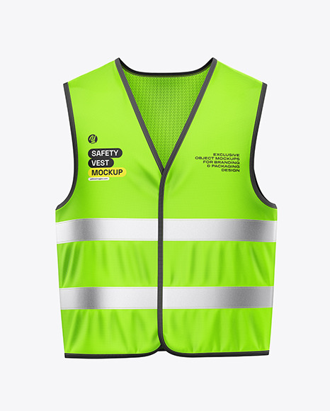 Safety Vest Mockup - Front View