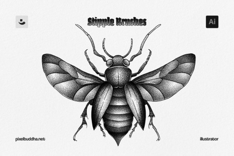 Stipple Brushes for Illustrator