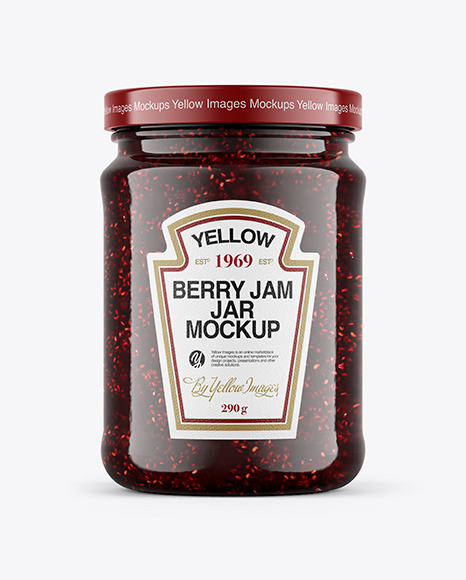 Raspberry Jam Jar Mockup