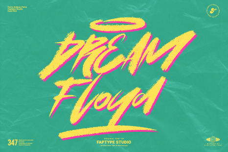 Dream Floyd | Retro Brush Poster Branding Font