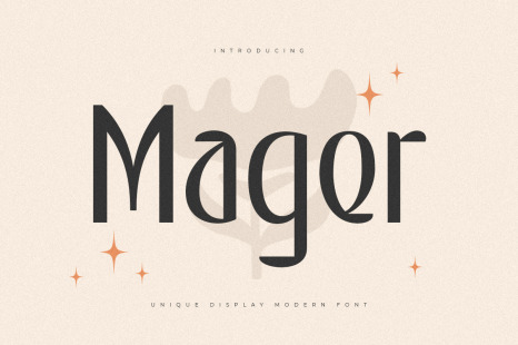 Mager - Unique Display Modern Font