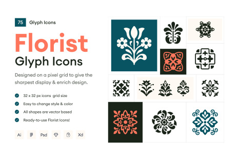 75 Florist Icons