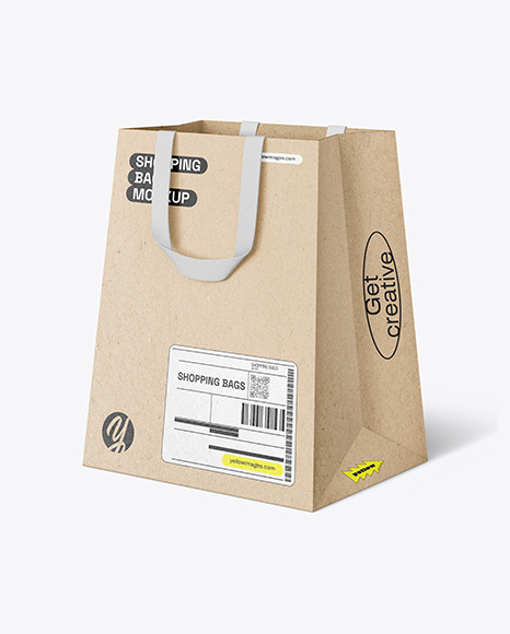 Kraft Paper Shopping Bag Mockup