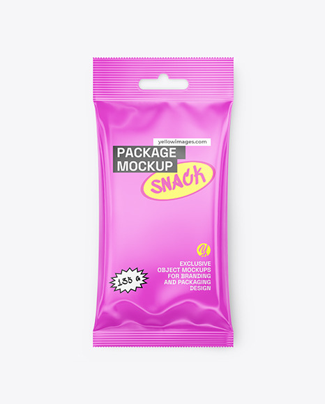 Glossy Snack Package Mockup