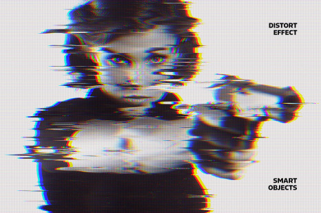 Distort Glitch Photo Effect