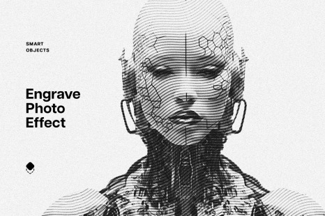 Engraving Lines Photo Effect