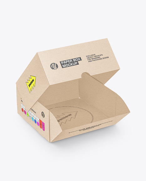Kraft Paper Cake Box Mockup