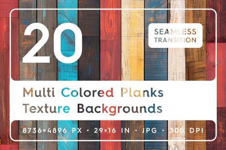 20 Multi Colored Planks Texture Backgrounds