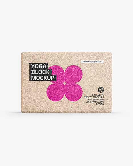 Cork Yoga Block Mockup