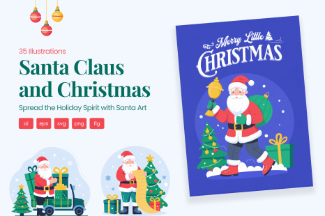 Christmas Characters Illustrations