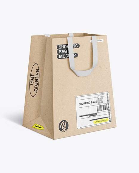 Kraft Paper Shopping Bag Mockup