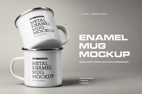 7 Mockups of Enamel Metal Mug
