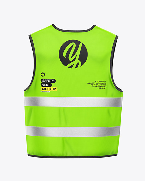 Safety Vest Mockup - Back View