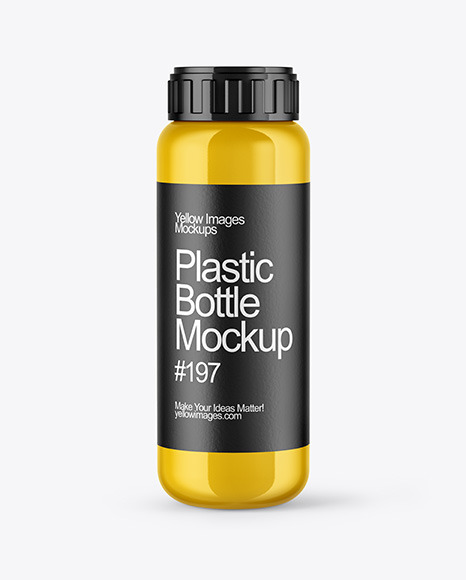 Glossy Fertilizer Bottle Mockup