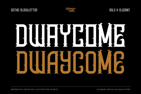 Dwaycome Gothic Blackletter Display Fonts