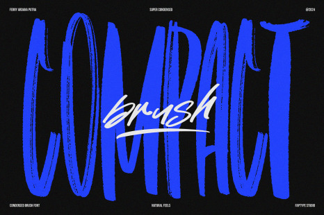 Compact Brush | Condensed Brush Font