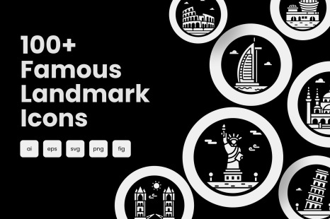 World Famous Landmarks Icons