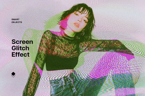 Screen Glitch Photo Effect