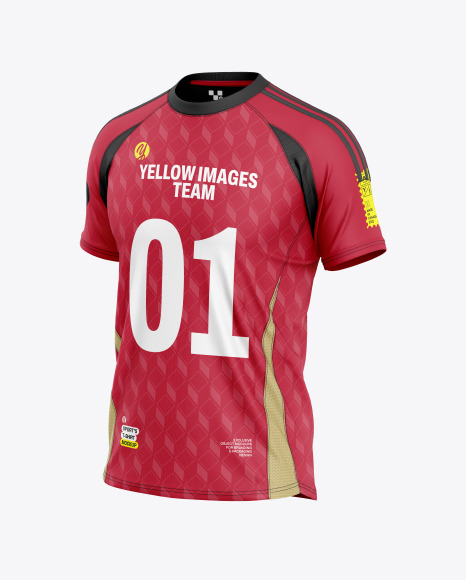 Soccer Jersey Mockup - Half Side View