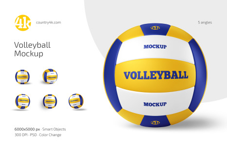 Volleyball Ball Mockup Set