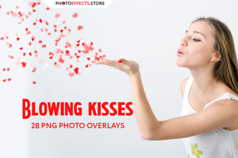 8 Blowing Kisses Photo Overlays