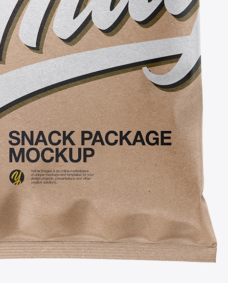 Kraft Snack Package Mockup PSD #1