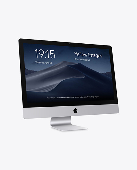 iMac Pro Silver Mockup PSD #2