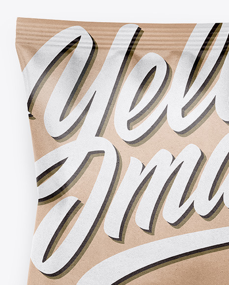 Kraft Snack Package Mockup PSD #2