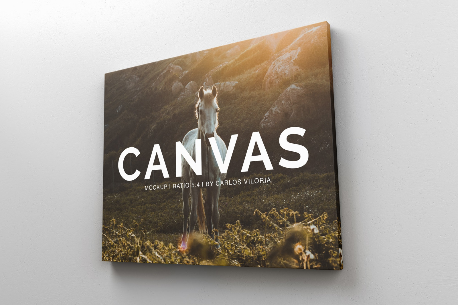 Landscape Canvas Ratio 5x4 Mockup 02 In Indoor Advertising Mockups On Yellow Images Creative Store