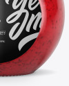 Clear Glass Jar w/ Strawberry Jam Mockup