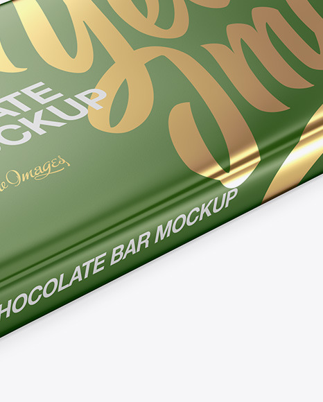 Download Glossy Chocolate Bar Mockup Halfside View High Angle Shot In Packaging Mockups On Yellow Images Object Mockups Yellowimages Mockups