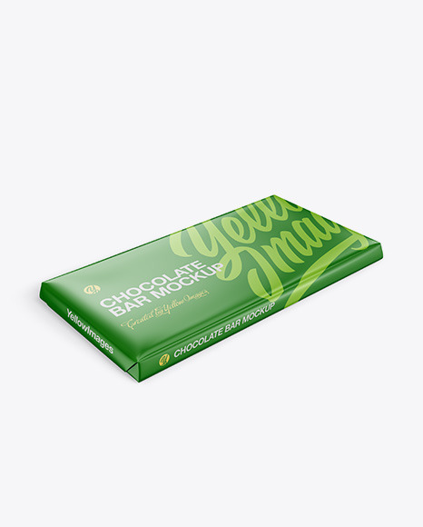 Download Glossy Chocolate Bar Mockup Halfside View High Angle Shot In Packaging Mockups On Yellow Images Object Mockups PSD Mockup Templates