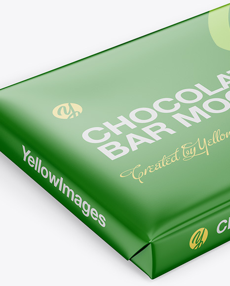 Download Glossy Metallic Chocolate Bar Psd Mockup Top View Yellowimages