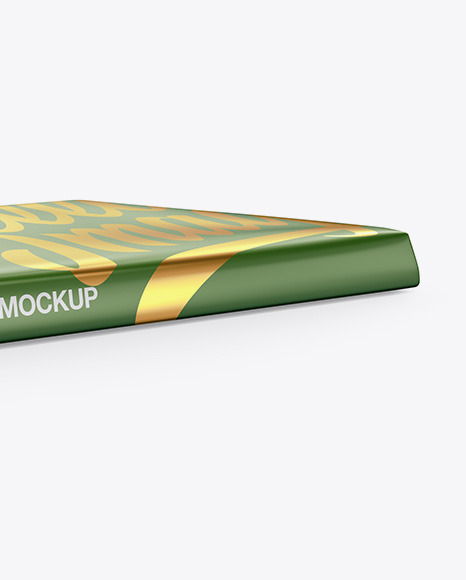 Glossy Chocolate Bar Mockup   Halfside View PSD #1