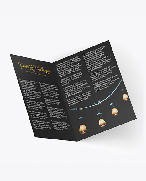 Download Textured A5 Brochure Mockup In Stationery Mockups On Yellow Images Object Mockups PSD Mockup Templates