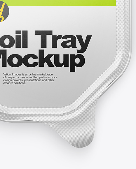 Download Glossy Foil Tray Mockup In Tray Platter Mockups On Yellow Images Object Mockups