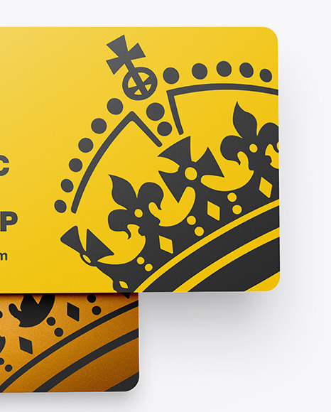 Two Plastic Cards Mockup PSD #1